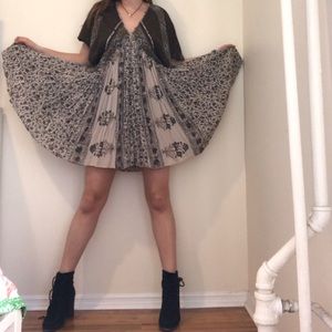 Free People Boho mini flow dress